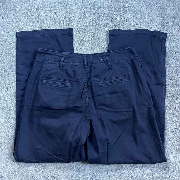 PILCRO Anthropologie Navy Button Fly Wide Leg Pants - Picture 7 of 8